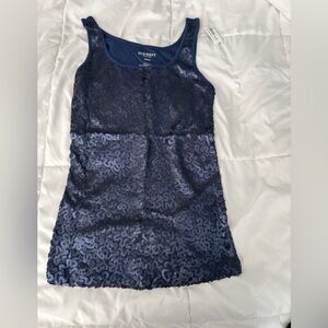 Old Navy Navy Sequin Tank Dress